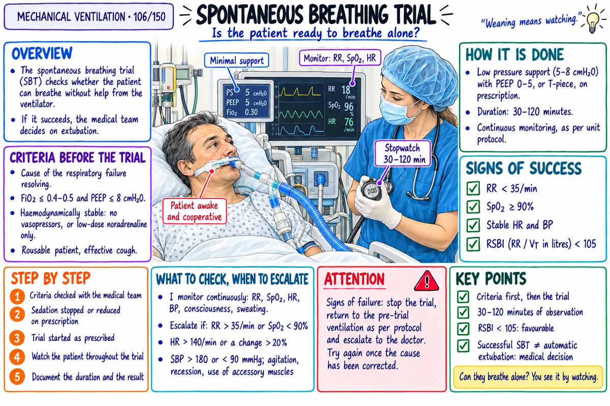 Visual map: spontaneous breathing trial (SBT)